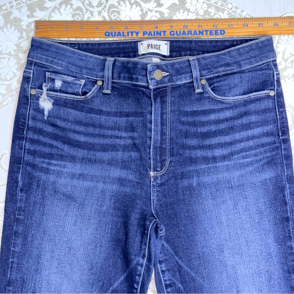 Paige Hoxton High Rise women’s Distressed Skinny Ankle Jeans Size 31 - Picture 5 of 14